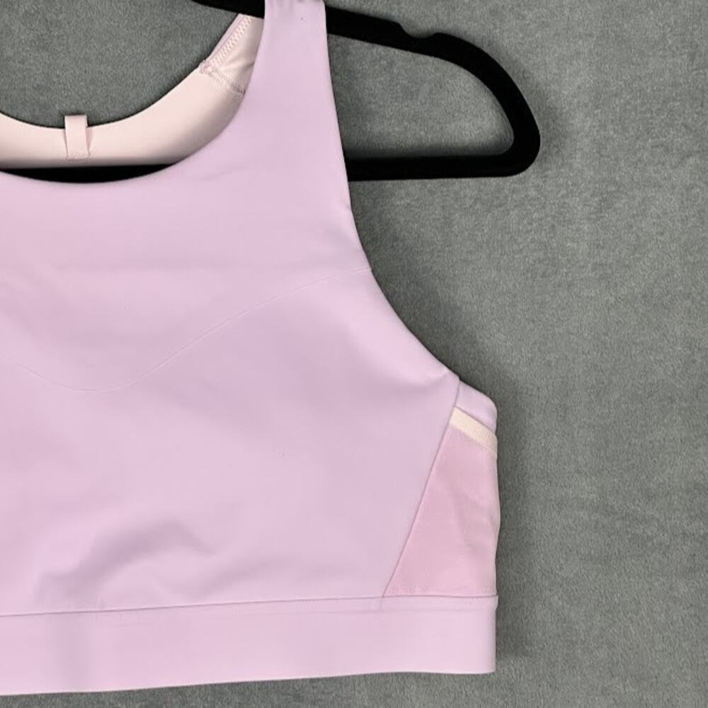 Brooks 3 Pocket Sports Bra Womens 38C/D Lilac Removable Cups Running Wireless - Picture 2 of 11